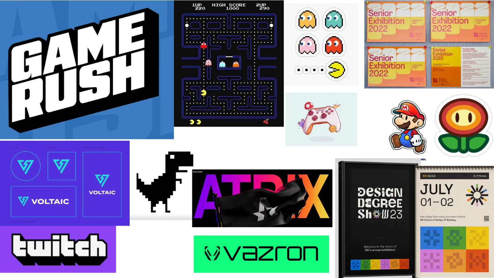 Moodboard et univers graphique du projet Geek Days